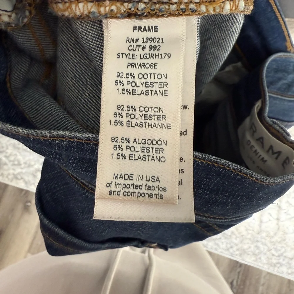 FRAME Denim Le Garcon Jeans Released Hem Boyfriend Primrose, 25